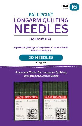 Handi Quilter Ball Point Longarm Needles (16/100 - FG) - Cathey&#39;s Sewing &amp; Vacuum