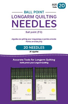 Handi Quilter Ball Point Longarm Needles (20/125 - FG) - Cathey&#39;s Sewing &amp; Vacuum