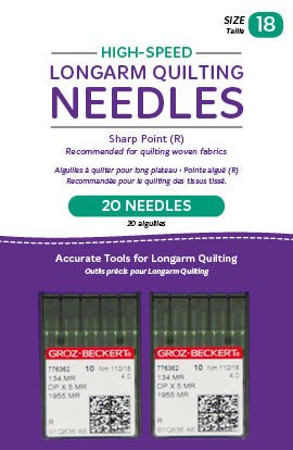 Handi Quilter High - Speed Longarm Needles (Crank 110/18 134MR - 4.0) - Cathey&#39;s Sewing &amp; Vacuum