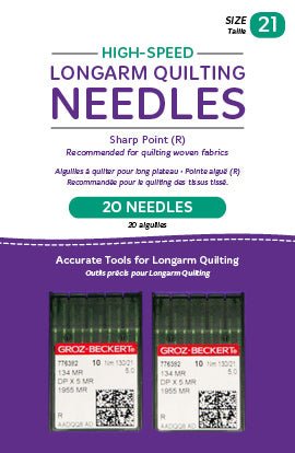 Handi Quilter High - Speed Longarm Needles (Crank 130/21 134MR - 5) - Cathey&#39;s Sewing &amp; Vacuum