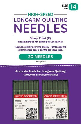 Handi Quilter High - Speed Longarm Needles (Crank 90/14 134MR - 3.0) - Cathey&#39;s Sewing &amp; Vacuum