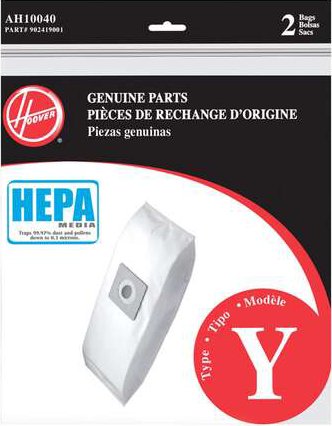 Hoover Type Y HEPA Bags (2 - Pack) - Cathey's Sewing & Vacuum