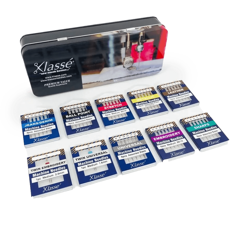 Klasse Needle Variety GIft Tin Includes 10 Different Needle Packs - Cathey&#39;s Sewing &amp; Vacuum