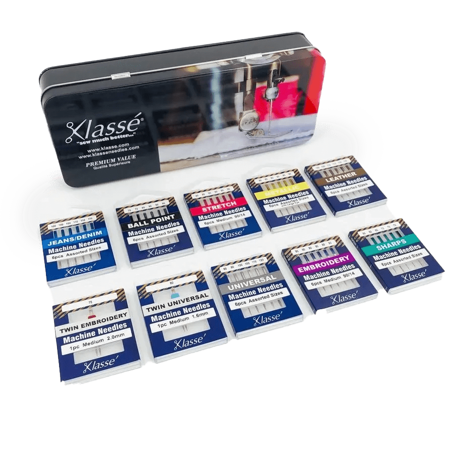 Klasse Needle Variety GIft Tin Includes 10 Different Needle Packs - Cathey's Sewing & Vacuum