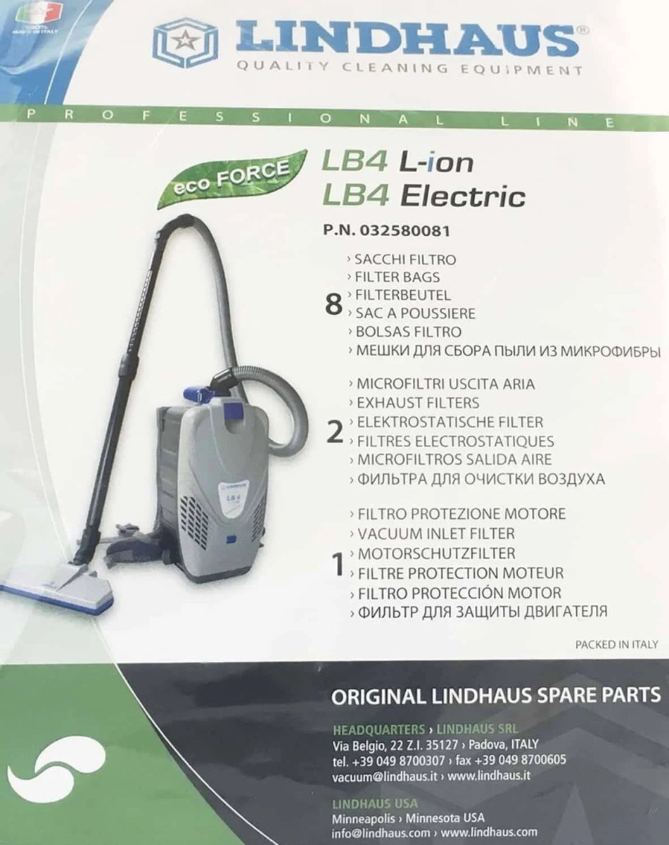Lindhaus LB4 Vacuum Bags - Cathey's Sewing & Vacuum