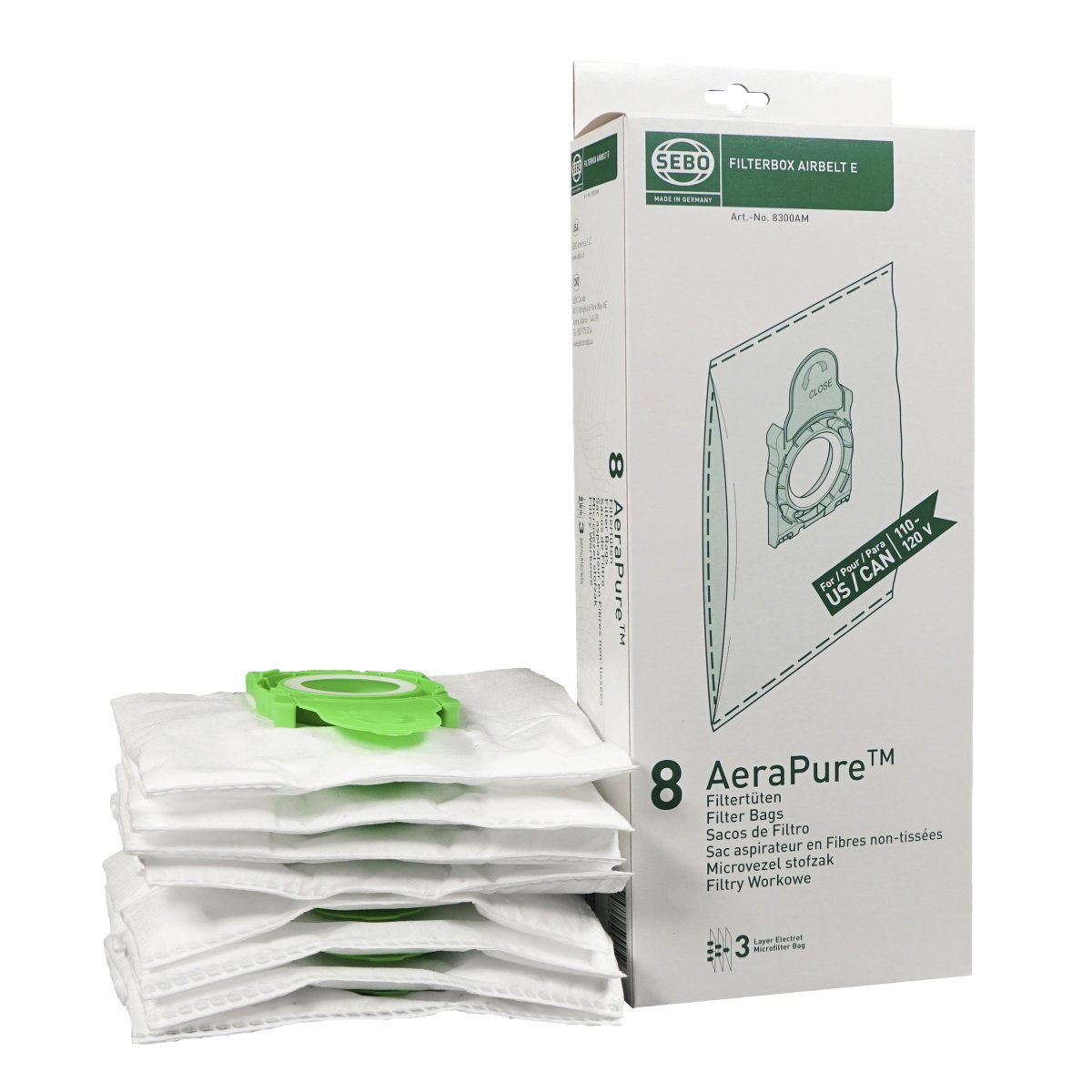 SEBO AIRBELT E Series Filter Bags - Cathey's Sewing & Vacuum
