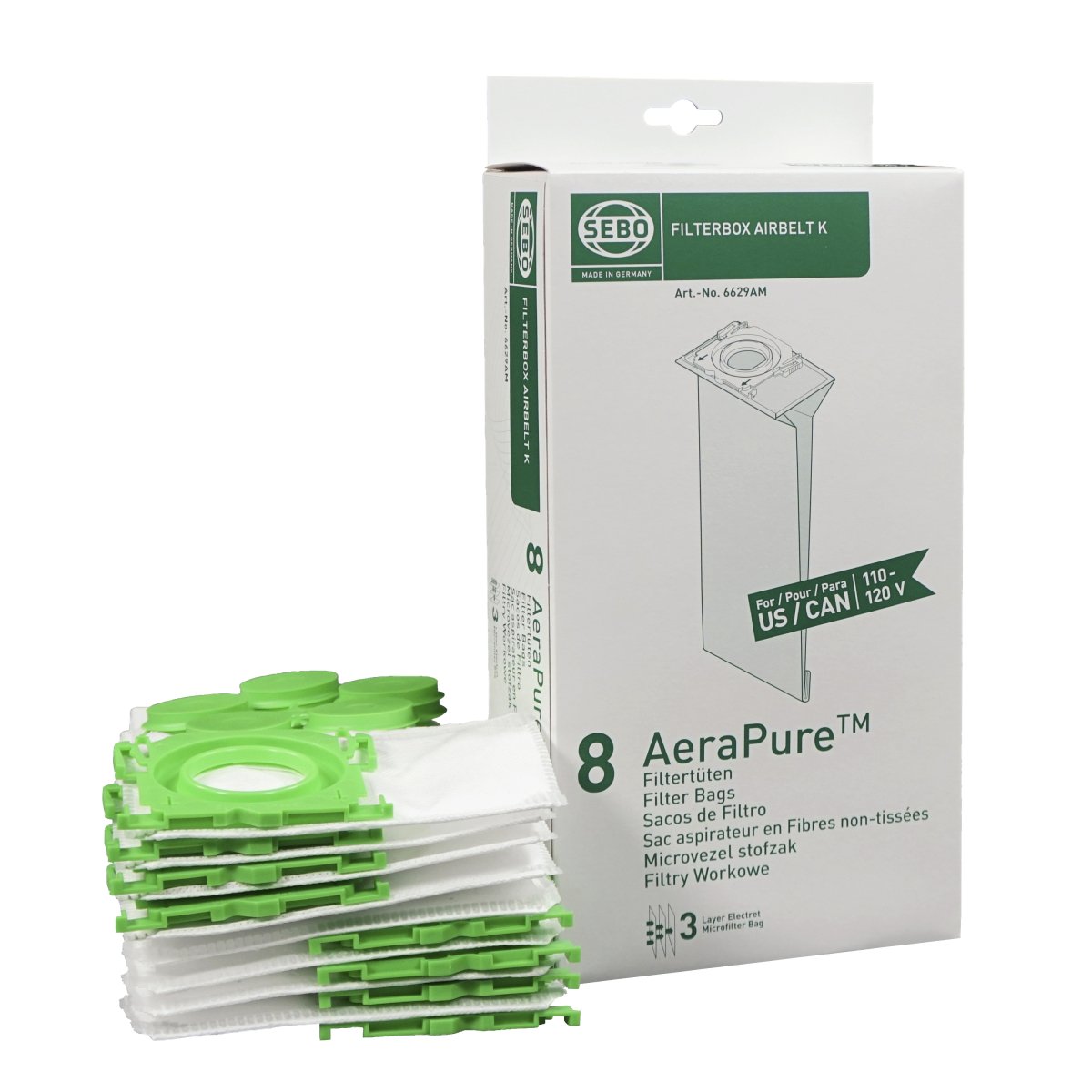 SEBO AIRBELT K Series Filter Bags - Cathey's Sewing & Vacuum