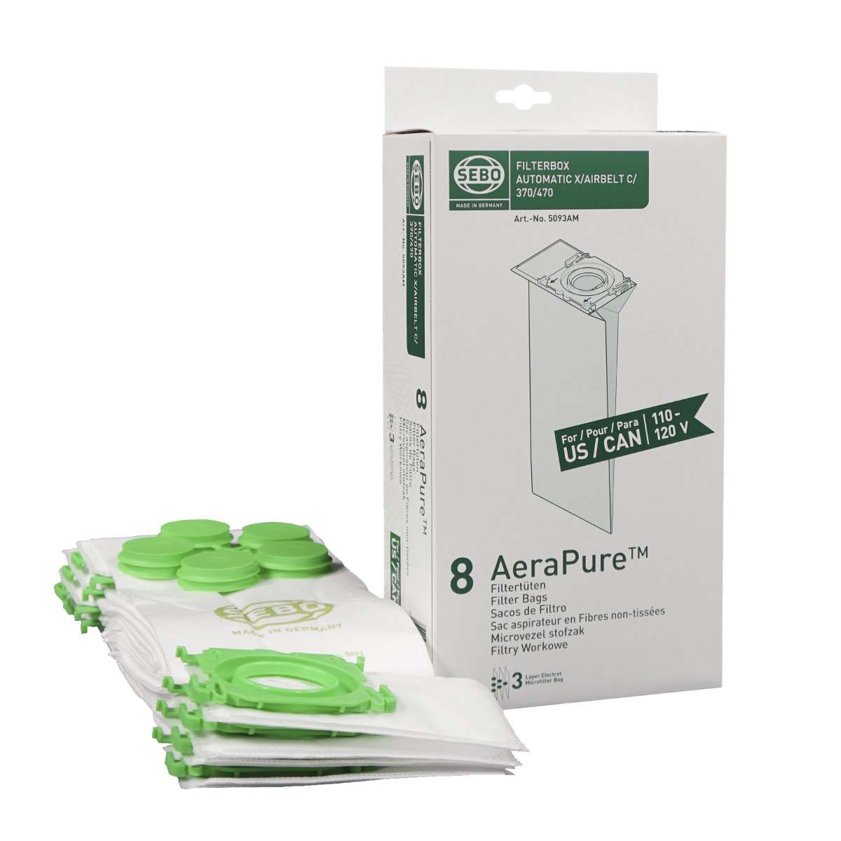 SEBO Automatic X Filter Bags - Cathey's Sewing & Vacuum