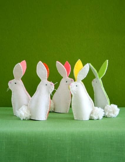 easter sewing project bunny finger puppets